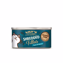 Lily's Kitchen Tuna with Salmon Shredded Fillets, Adult, Any breed, Salmon, Tuna, 70 g, Grain free