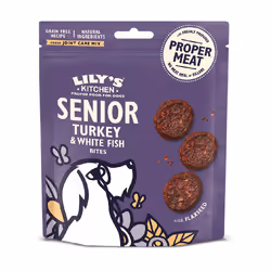 Lily's Kitchen Senior Turkey & White Fish Bites, Snacks, Dog, Adult, Fish, Turkey, 70 g