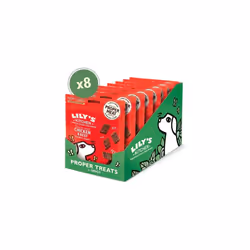 Lily's Kitchen Dog Meaty Treats Grain Free Adult Chicken & Beef Training Treats (8 x 70g), Brown