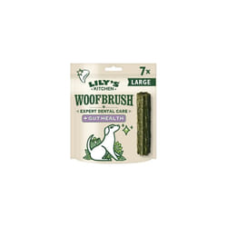 Lily's Kitchen Woofbrush Gut Health Dental Chew - Natural Dental Sticks for Large Dogs (7 x 47g) pack of 4