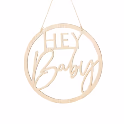Hey Baby Wooden Sign, Baby Shower Decorations, Botanical Baby Shower Sign, Eco Baby Sign, Neutral Baby Shower Decor, New Baby ...
