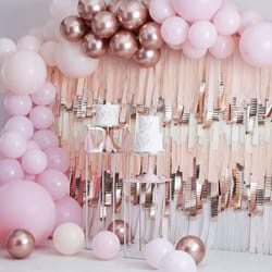 Pink and Rose Gold Chrome DIY Balloon Arch Kit Party Decorations 200 Pack