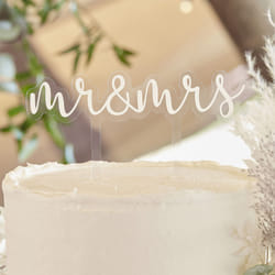 Acrylic Wedding Mr & Mrs Cake Topper Decoration