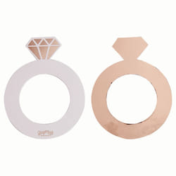 Rose Gold Hen Party Bridal Shower Party Accessories Ring Shaped Drink Markers