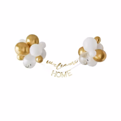 Hello Baby Welcome Home Balloon Banner Bunting Decoration Kit for New Baby Arrival,Gold