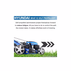 Hyundai 17"/43cm 139cc Self-Propelled Petrol Roller Lawnmower | HYM430SPR