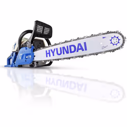 Hyundai 62cc Petrol Chainsaw, 3 Year Platinum Warranty, 20'' Cutting Bar, 2 Chains, Carry Bag, Chain File & Fuel Mixing Bottl ...