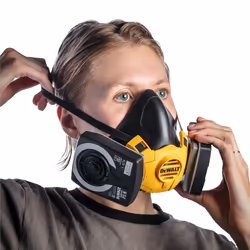 Dewalt P3 Medium Half Mask Respirator Face Mask with P3 Filters Easy Breathing