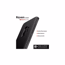 Galaxy S9 Case - [Raven Case] Flexible Shockproof TPU Slim Fit Carbon Fibre Case Cover - Carbon Fibre Detail Soft Flexible Protective Guard Case