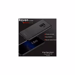 Galaxy S9 Case - [Raven Case] Flexible Shockproof TPU Slim Fit Carbon Fibre Case Cover - Carbon Fibre Detail Soft Flexible Protective Guard Case
