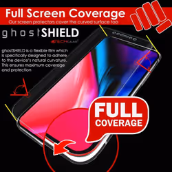 [3 Pack] TECHGEAR Screen Protectors for Apple iPhone 11 Pro, iPhone XS [ghostSHIELD Edition] Flexible TPU Screen Protector with Full Screen Coverage