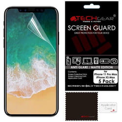TECHGEAR [Pack of 5] Matte Screen Protectors for iPhone 11 Pro Max, iPhone XS Max - ANTI GLARE/MATTE Screen Protectors With...