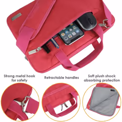 TECHGEAR Case for 11" - 12.3" Laptops, Portable Multi-functional Laptop Case with Adjustable Shoulder Strap, Luggage Strap &...