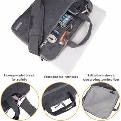 TECHGEAR Case for 12.8" - 13.3" Laptops, Portable Multi-function Laptop Case with Adjustable Shoulder Strap, Luggage Strap &...