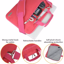 TECHGEAR Case for 12.8" - 13.3" Laptops, Portable Multi-function Laptop Case with Adjustable Shoulder Strap, Luggage Strap &...