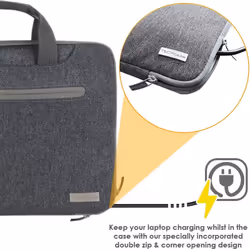 TECHGEAR Case for 14" - 14.6" Laptops, Portable Multi-function Laptop Case with Adjustable Shoulder Strap, Luggage Strap &...