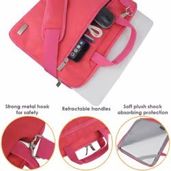 TECHGEAR Case for 14" - 14.6" Laptops, Portable Multi-function Laptop Case with Adjustable Shoulder Strap, Luggage Strap &...
