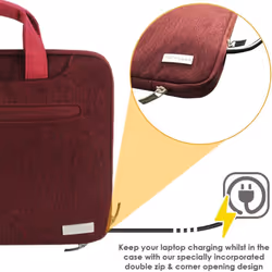 TECHGEAR Case for 14" - 14.6" Laptops, Portable Multi-function Laptop Case with Adjustable Shoulder Strap, Luggage Strap &...