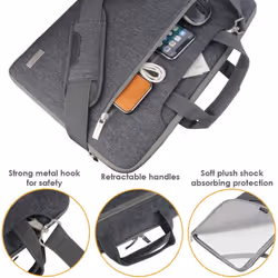 TECHGEAR Case for 15" - 15.6" Laptops, Portable Multi-function Laptop Case with Adjustable Shoulder Strap, Luggage Strap &...