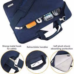 TECHGEAR Case for 15" - 15.6" Laptops, Portable Multi-function Laptop Case with Adjustable Shoulder Strap, Luggage Strap &...