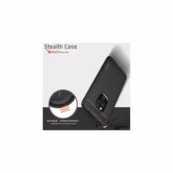 Mate 20 Case - [Stealth Case] Flexible Shockproof TPU Slim Fit Case Cover - Carbon Fibre Design Soft Flexible Protective Shell Guard