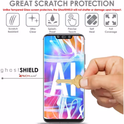 [2 Pack] TECHGEAR Screen Protectors fit Huawei Mate 20 Lite [ghostSHIELD Edition] Reinforced Flexible TPU Screen Protector with Full Screen Coverage