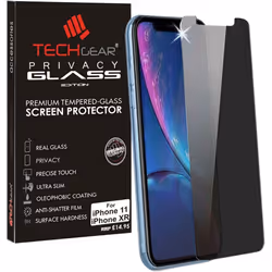 TECHGEAR Anti Spy Screen Protector for Apple iPhone 11, iPhone XR - Privacy GLASS Edition Genuine Tempered Glass Screen Prote ...