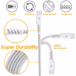 TECHGEAR 3 Pack STRONG Durable Braided USB C Charging & Data Sync Cables (30cm/1m/2m) Compatible with Samsung Tab S6 Lite, Tab A7 10.4/A7 Lite, Tab A