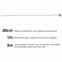 TECHGEAR 3 Pack STRONG Durable Braided USB C Charging & Data Sync Cables (30cm/1m/2m) Compatible with Samsung Tab S6 Lite, Tab A7 10.4/A7 Lite, Tab A