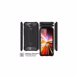 TECHGEAR Mate 20 Lite Case - [Tough Armoured] ShockProof Dual-Layer Protective Heavy Duty Tough Cover Compatible with Huawei Mate 20 Lite - (Black)