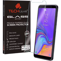 TECHGEAR GLASS Edition for Samsung Galaxy A7 2018 (SM-A750FN Series) Genuine Tempered Glass Screen Protector Compatible with  ...
