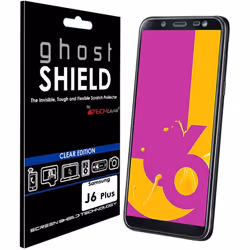 [3 Pack] TECHGEAR Screen Protectors for Samsung Galaxy J6 Plus [ghostSHIELD Edition] Reinforced TPU Screen Protector with Ful ...