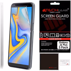 [3 Pack] Screen Protectors for Samsung Galaxy J6 Plus, J6+ 2018 Clear Lcd Screen Protectors Cover Guards Compatible with Sams ...