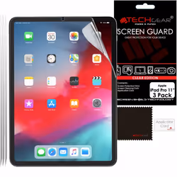 TECHGEAR [3 Pack] Screen Protectors for iPad Pro 11", Clear Screen Protector Guard Covers Compatible with New Apple iPad Pro  ...