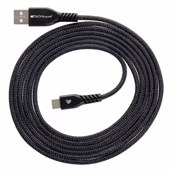 TECHGEAR Extra Long 2m / 6.5 Ft STRONG High Durability Braided USB C Charging & Data Sync Cable for USB Type-C Devices Compatible with Apple iPad Pro