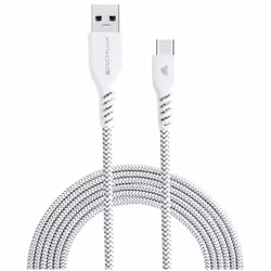 TECHGEAR Extra Long 2m / 6.5 Ft STRONG High Durability Braided USB C Charging & Data Sync Cable for USB Type-C Devices Compat ...