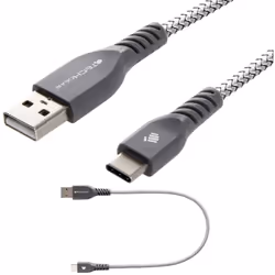 TECHGEAR STRONG High Durability Braided USB-C Charging & Data Sync Cable (1ft/30cm) - for USB Type-C Devices Compatible with ...