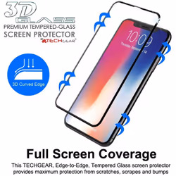 TECHGEAR [2 Pack Screen Protectors Compatible with Apple iPhone 11 Pro Max, iPhone XS Max [FULL Screen Adhesion] & [Full...