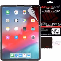 TECHGEAR 3 Pack of Screen Protectors for iPad Pro 11", CLEAR Screen Protector [Face ID & Pencil] Compatible with Apple iPad P ...