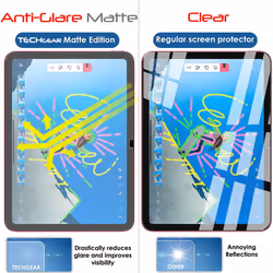 TECHGEAR 2 Pack of Anti Glare Screen Protectors for iPad Pro 11", MATTE Screen Protector Guard [Face ID Compatible]