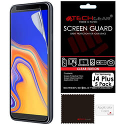 TECHGEAR [5 Pack] Screen Protectors for Samsung Galaxy J4 Plus, J4+ 2018 CLEAR LCD Screen Protectors Cover Guards Compatible...