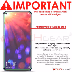 Screen Protector fits Honor View 20, TECHGEAR GLASS Edition Genuine Tempered Glass Screen Protector Compatible with Honor View 20