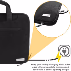 TECHGEAR Case for 12.8" - 13.3" Laptops, Portable Multi-function Laptop Case with Adjustable Shoulder Strap, Luggage Strap &...