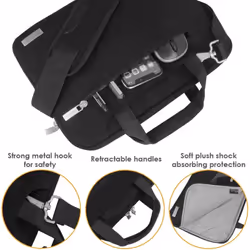 TECHGEAR Case for 12.8" - 13.3" Laptops, Portable Multi-function Laptop Case with Adjustable Shoulder Strap, Luggage Strap &...