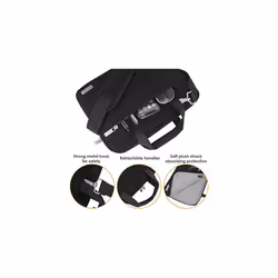 TECHGEAR Case for 14" - 14.6" Laptops, Portable Multi-function Laptop Case with Adjustable Shoulder Strap, Luggage Strap & Suppressible Handles,
