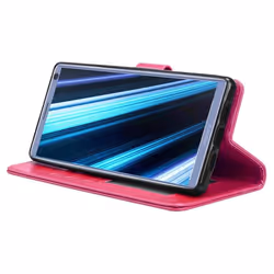 TECHGEAR Xperia 10 Plus Case, Leather Wallet Flip Protective Case Cover with Card Slots, Kickstand and Wrist Strap - Pink PU...