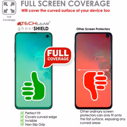 TECHGEAR [Pack of 3] Screen Protectors fit Samsung Galaxy S10e [ghostSHIELD Edition] Reinforced TPU film Screen Protector Guard...