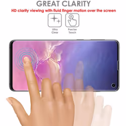 TECHGEAR [Pack of 3] Screen Protectors fit Samsung Galaxy S10 [ghostSHIELD Edition] Reinforced TPU film Screen Protector Guard...