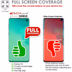TECHGEAR [Pack of 2] Screen Protectors fit Samsung Galaxy S10 [ghostSHIELD Edition] Reinforced TPU film Screen Protector Guard...