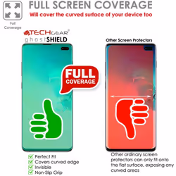 TECHGEAR [Pack of 2] Screen Protectors fit Samsung Galaxy S10 Plus S10+ [ghostSHIELD Edition] Reinforced TPU film Screen...